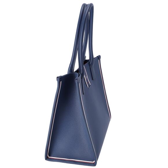 Christian Louboutin Nastrolbi Tote Bag Blue Red White Leather - Picture 8 of 8